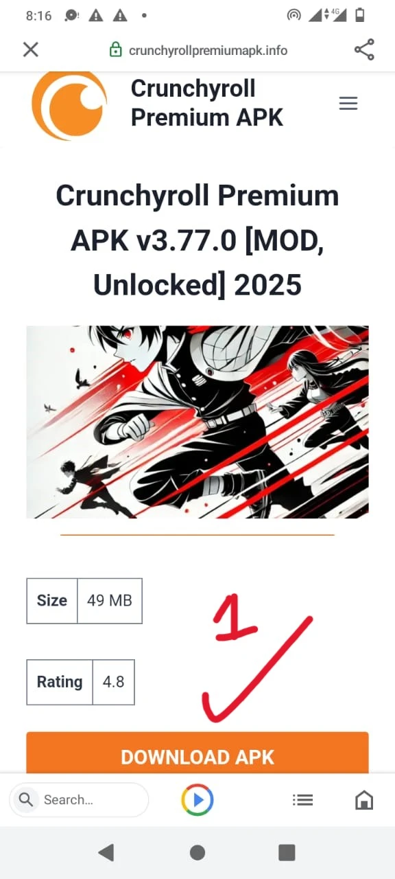 download crunchyroll apk