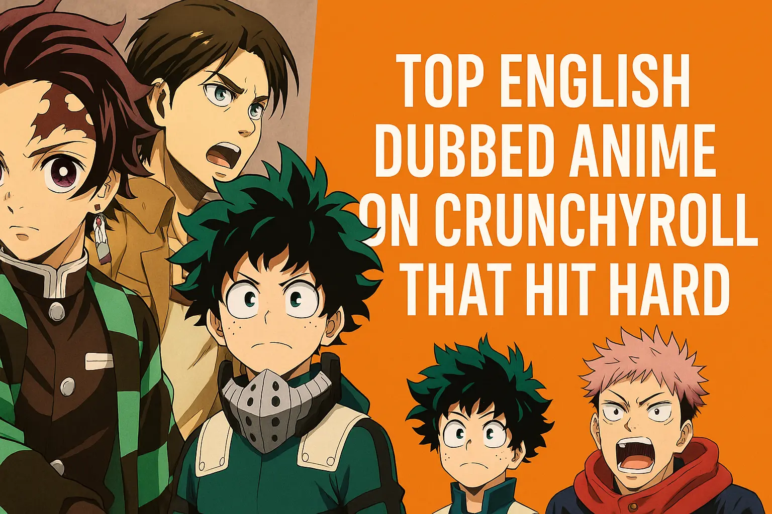 Top English Dubbed Anime on Crunchyroll That Hit Hard