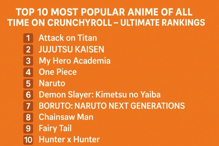 Top 10 Most Popular Anime of All Time on Crunchyroll – Ultimate Rankings